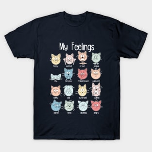 Expressions Print, Emotions Print, Feelings Print, Educational Print for Kids, Funny Cat Print, Montessori Print, Preschool Print, Rainbow T-Shirt